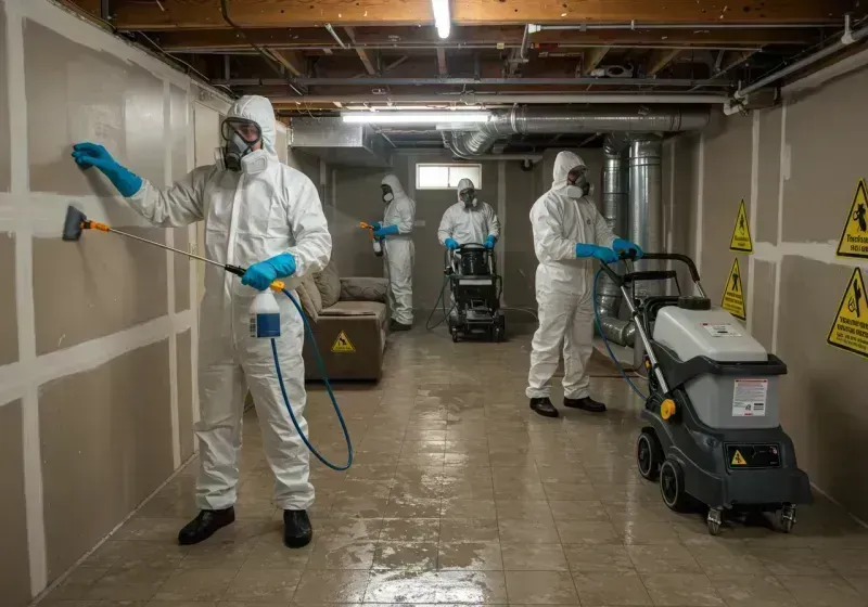 Basement Moisture Removal and Structural Drying process in Montgomery County, TN